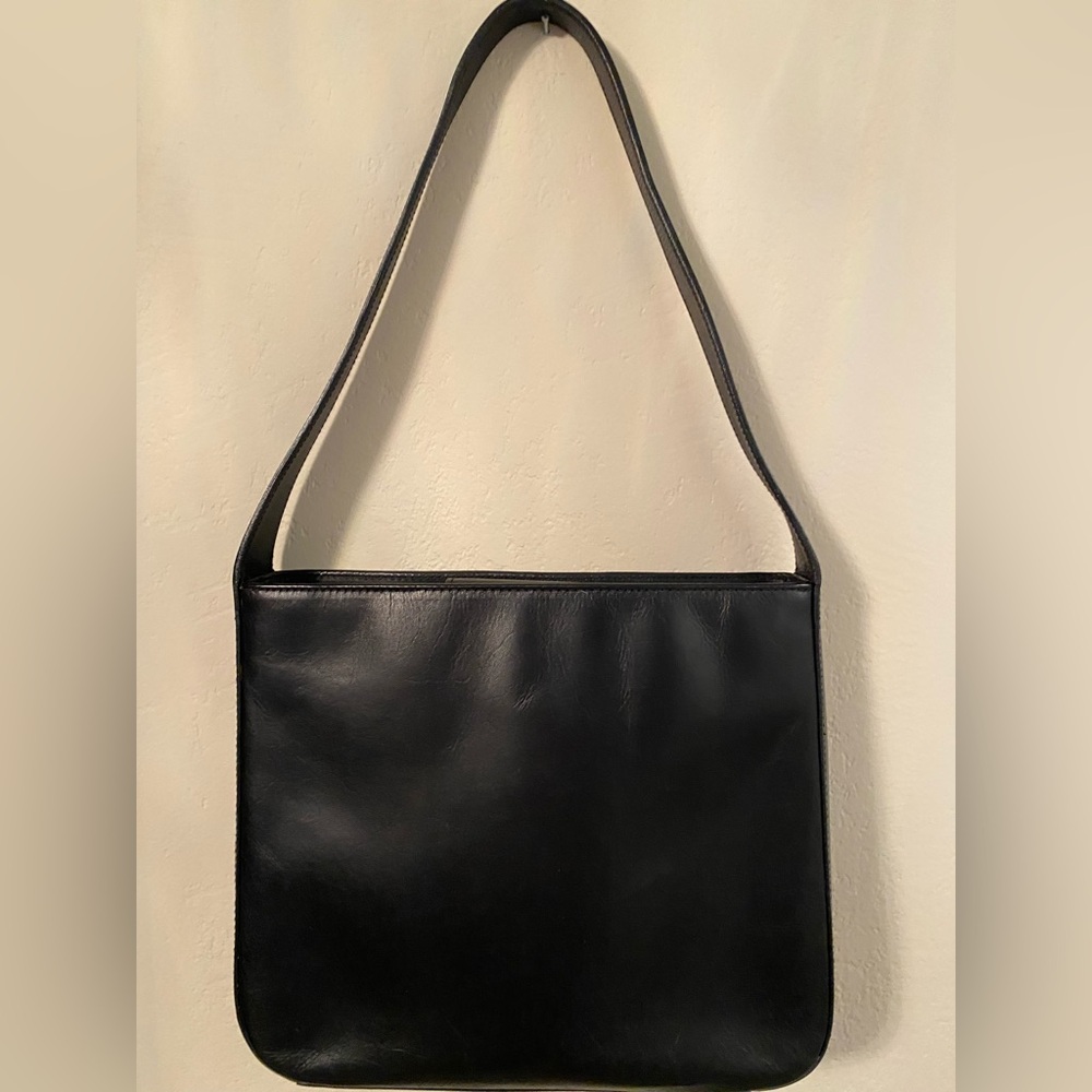 Ralph Lauren Vintage Black Shoulder Bag with Floral Accents - Picture 2 of 16